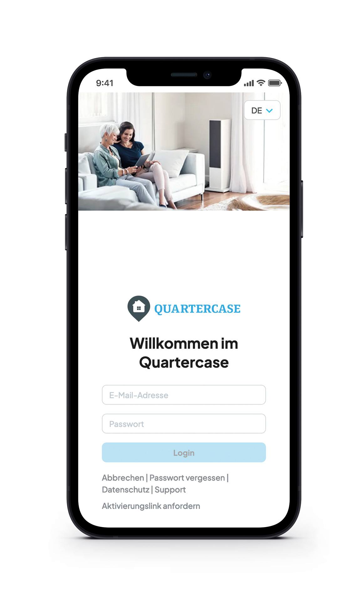 Quartercase-App Login