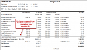DOMUS 1000 Abrechnung Umlagen