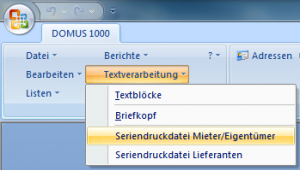 Seriendruckfunktion Mieter/Eigentümer